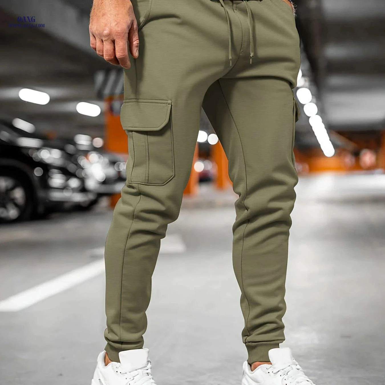 Men’s Cargo Pants - Fleece-Lined, Tapered, and Durable Drawstring Design   OAXG 