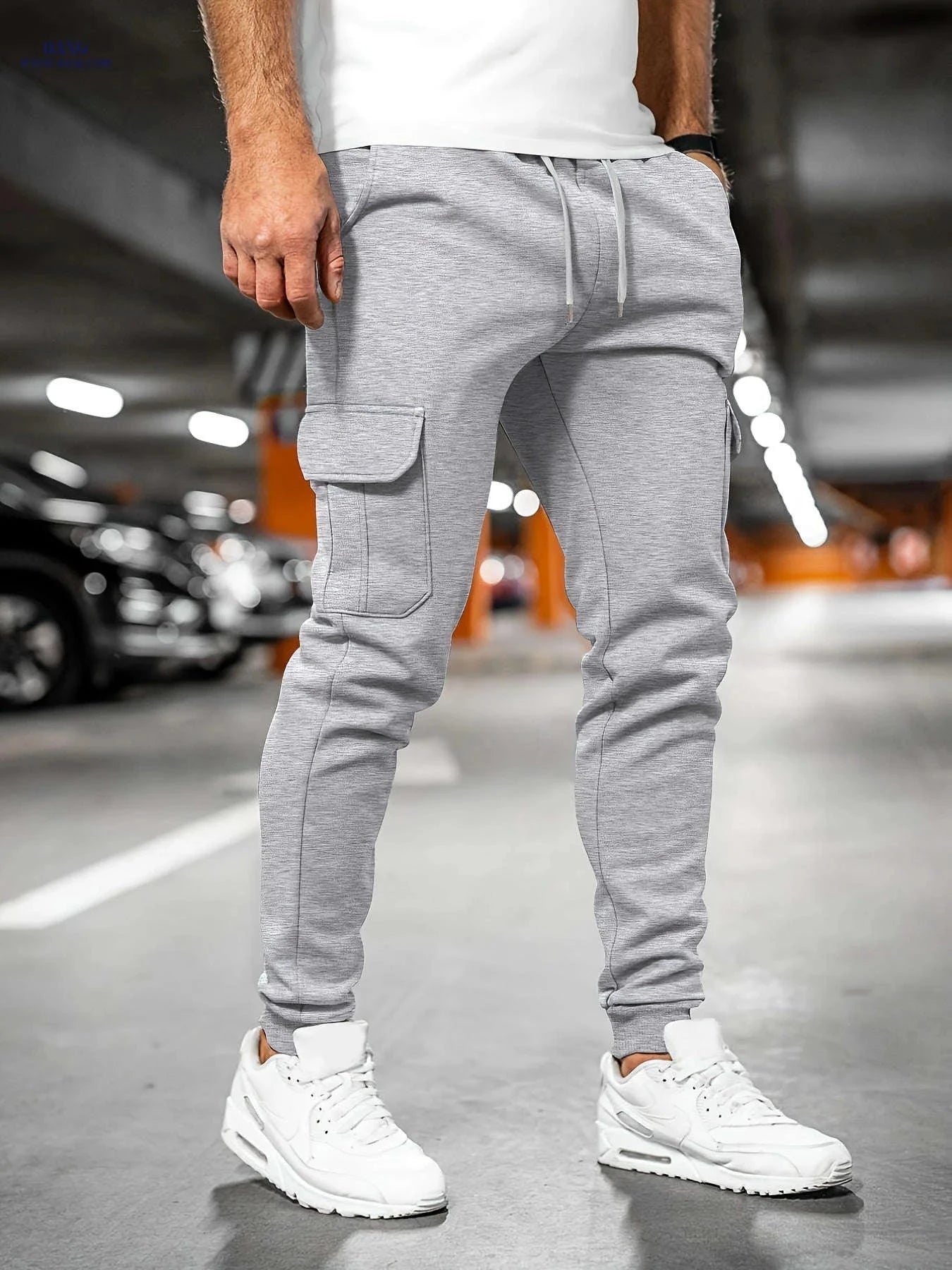 Men’s Cargo Pants - Fleece-Lined, Tapered, and Durable Drawstring Design   OAXG 