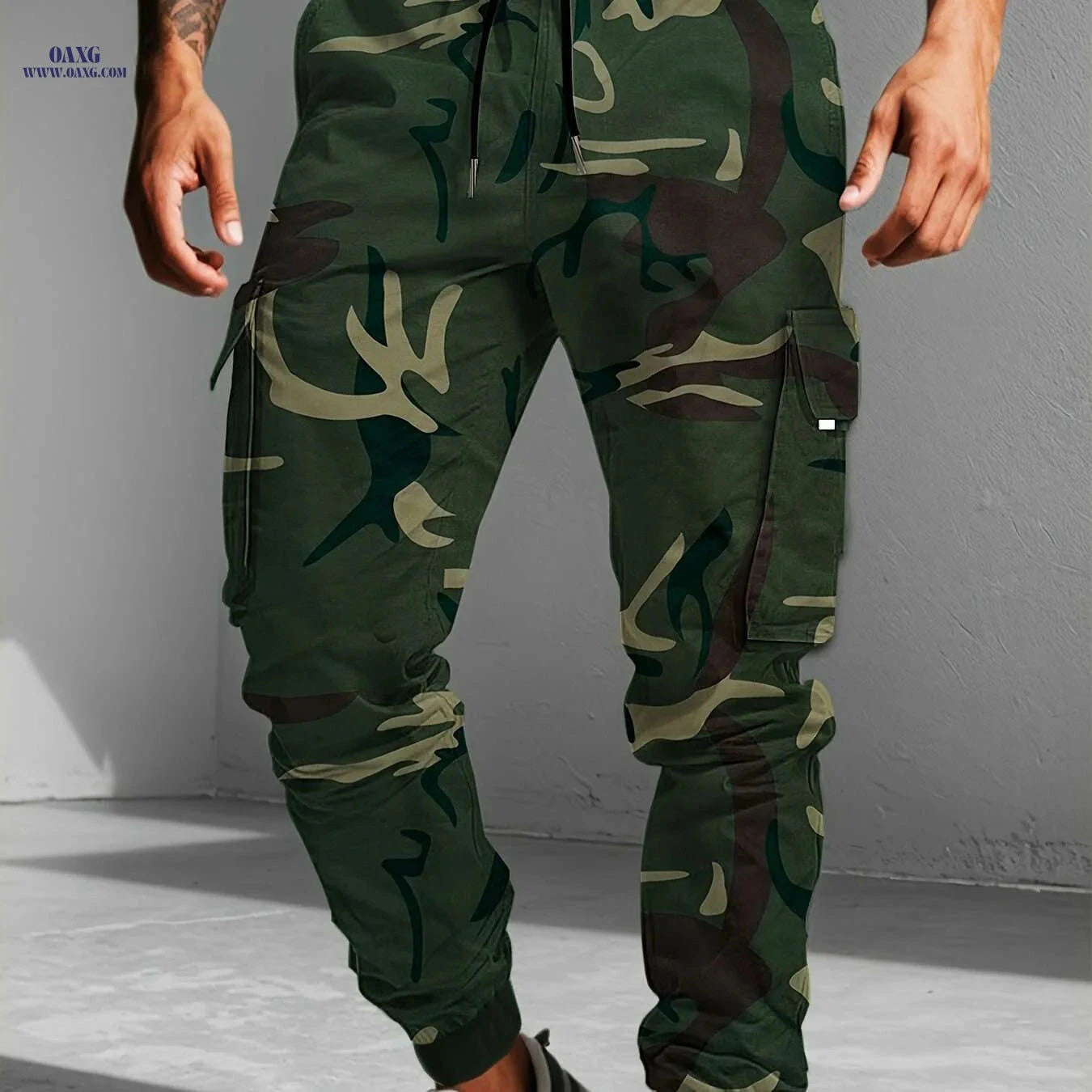Men's Cargo Pants - Non-Stretch Utility Trousers for Work & Casual   OAXG Black / XS