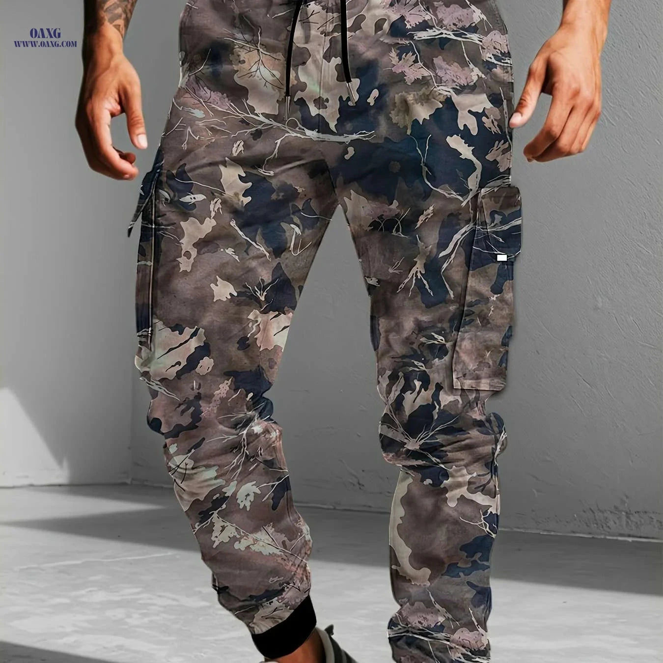 Men's Cargo Pants - Non-Stretch Utility Trousers for Work & Casual   OAXG 