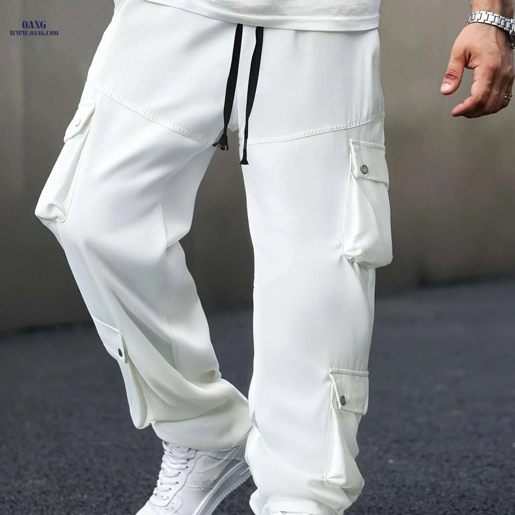 Men's Cargo Pants - Relaxed Fit Multi-Pocket Casual Workwear   OAXG 