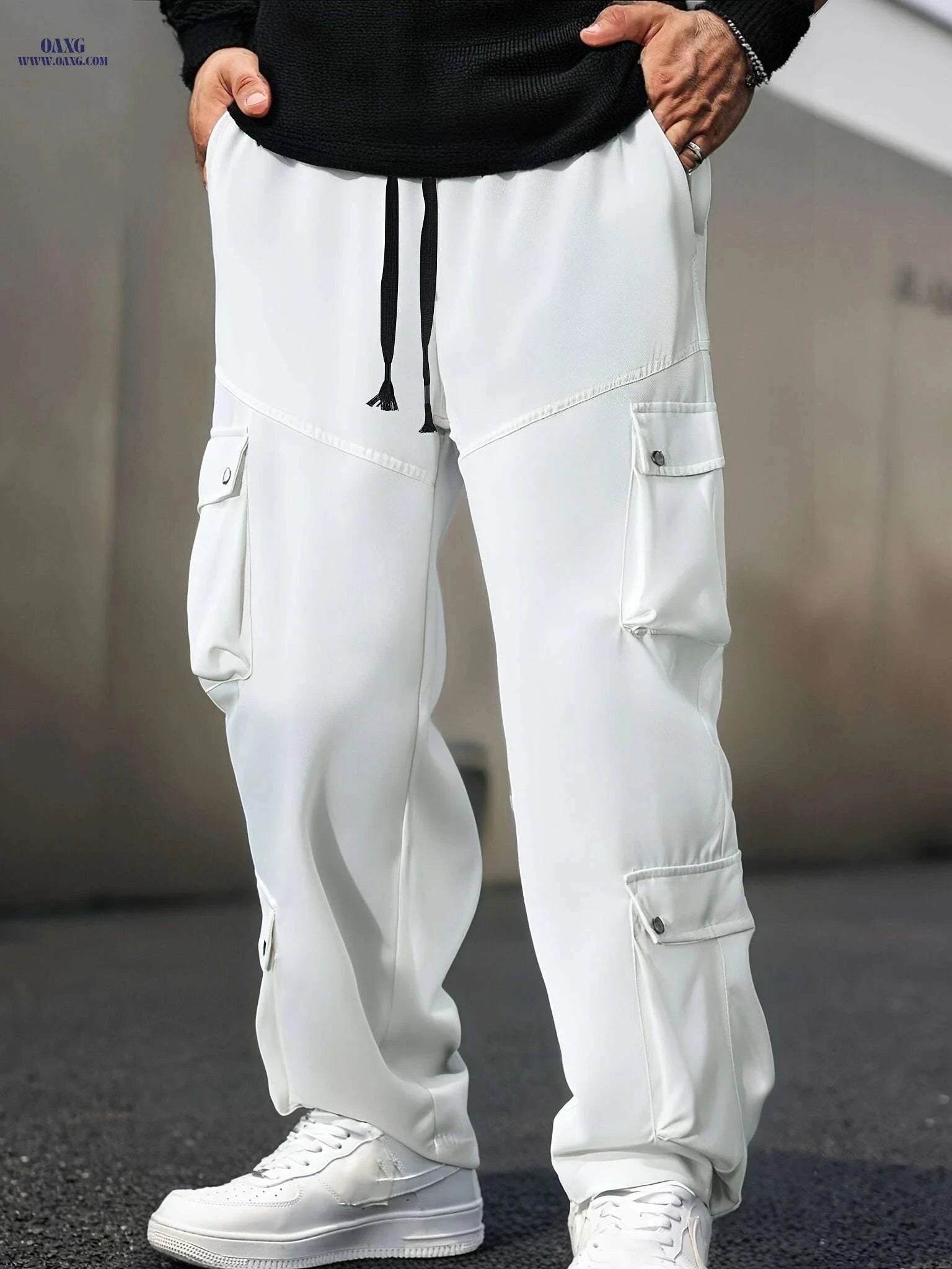Men's Cargo Pants - Relaxed Fit Multi-Pocket Casual Workwear   OAXG 