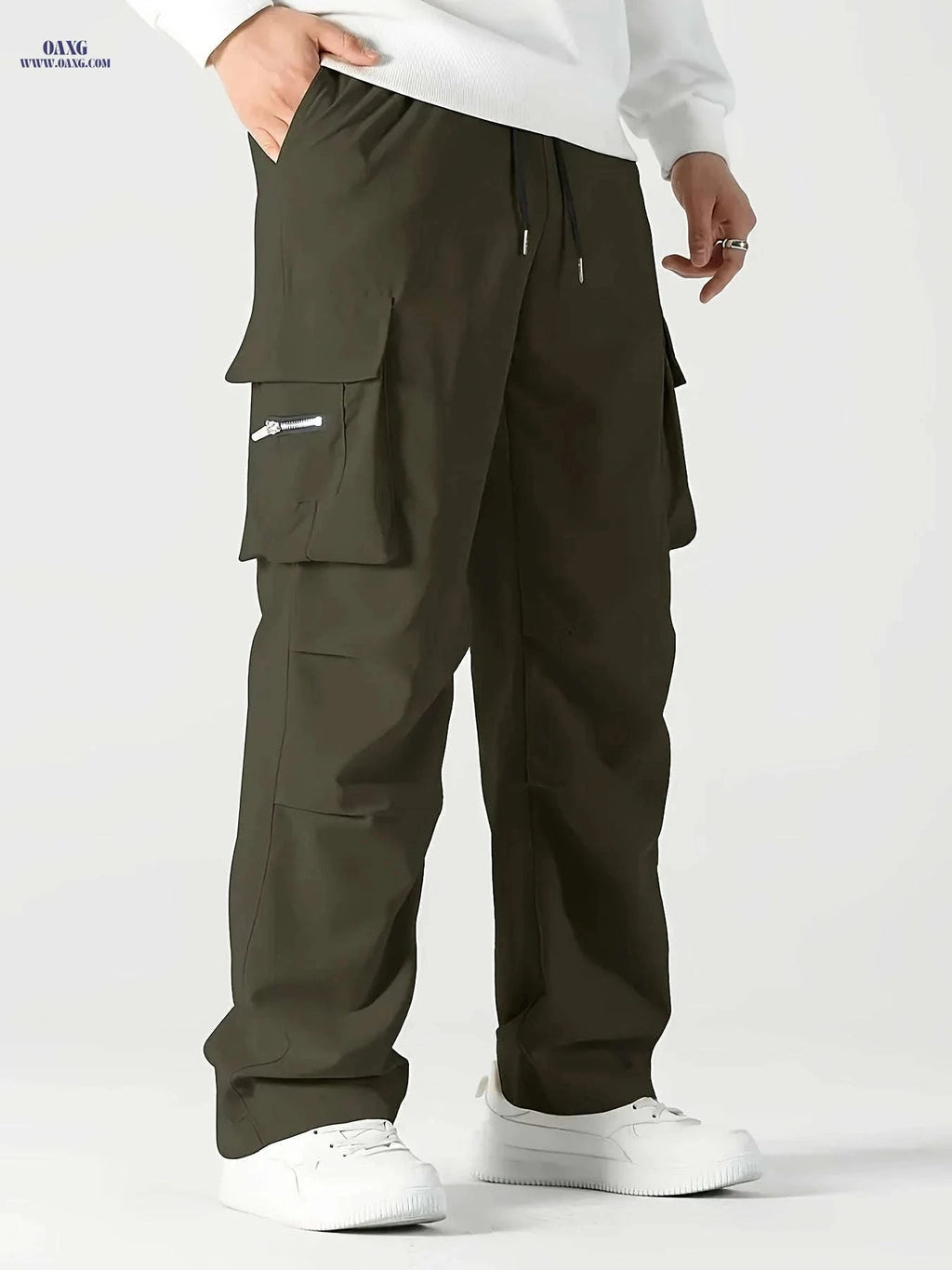 Men's Cargo Pants - Stylish Relaxed Fit with Multiple Pockets   OAXG 