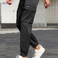 Men's Cargo Pants with Drawstring Waist - Casual Sports Style   OAXG Black / FR S