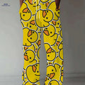 Men's Cartoon Print Pants - Yellow Duck, Casual Loose-Fit Design   OAXG Yellow / M