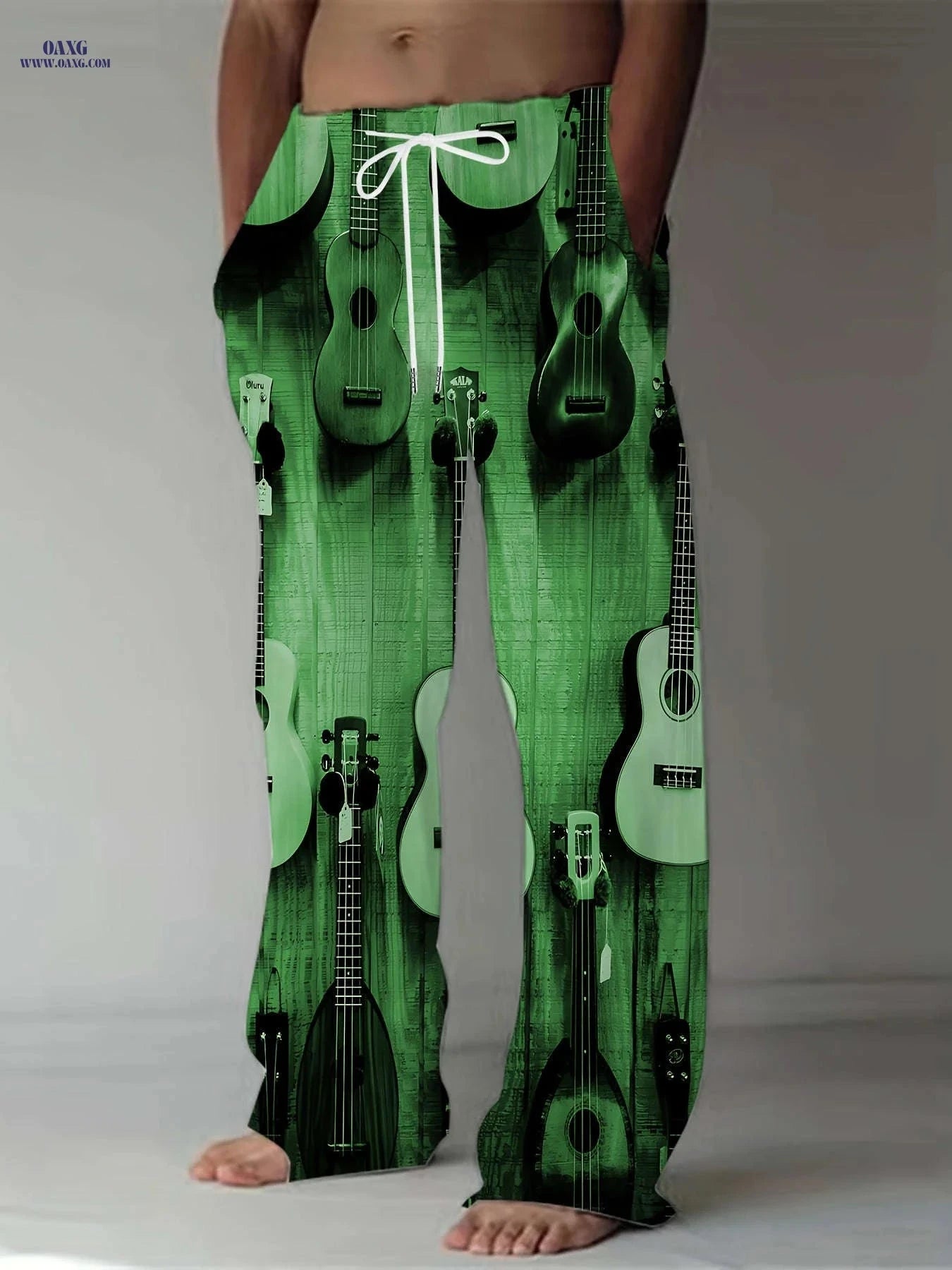 Men's Casual 3D Printed Straight Pants - Loose Fit Summer Style   OAXG 