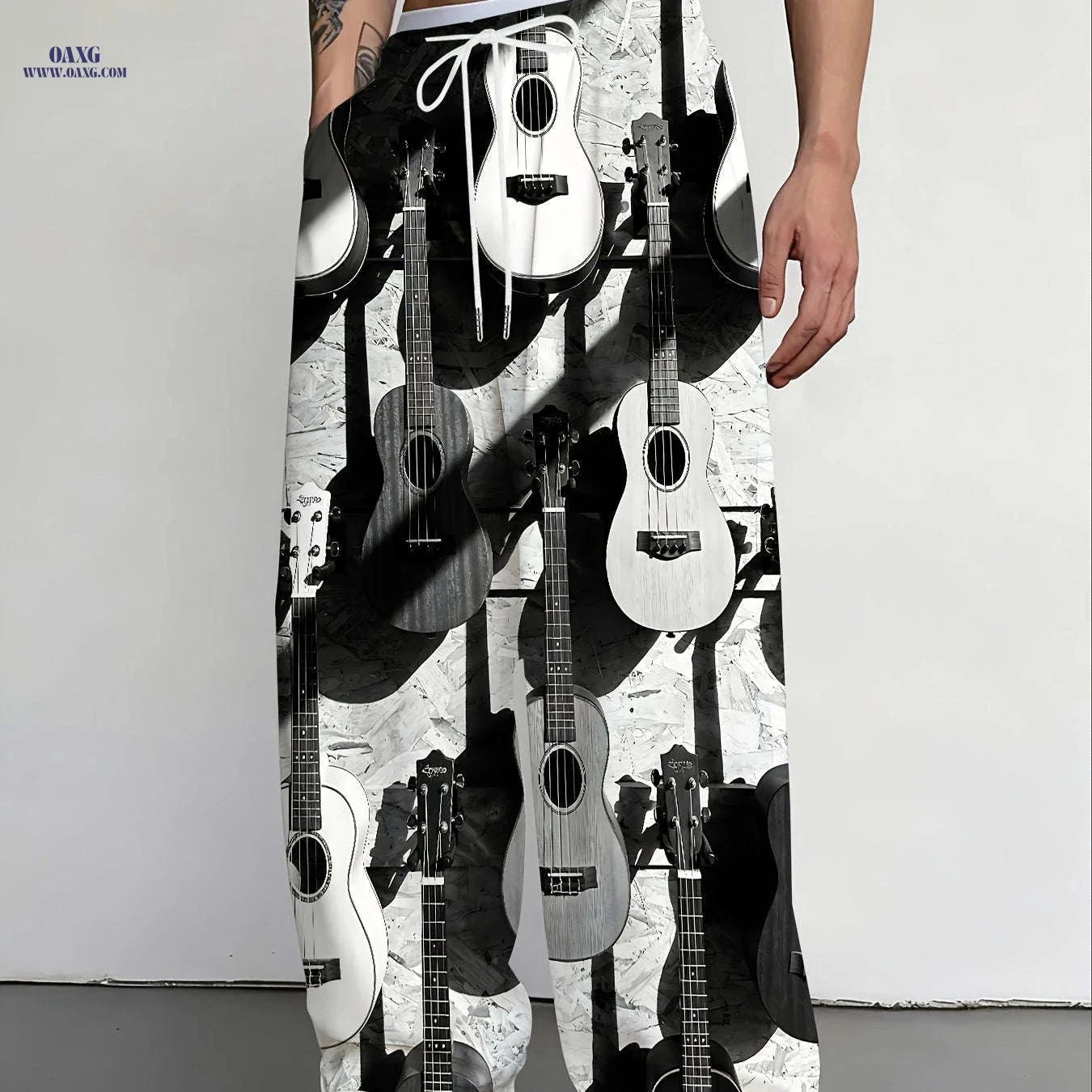 Men's Casual 3D Printed Straight Pants - Loose Fit Summer Style   OAXG Mixed Color / FR M