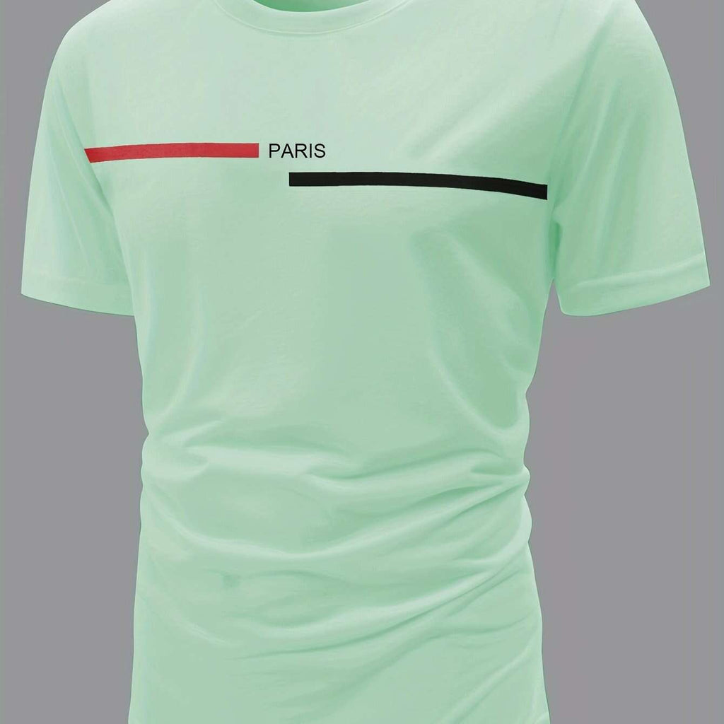 Men's Casual Alphabet Print Crew Neck T-Shirt - All-Season Style   OAXG 