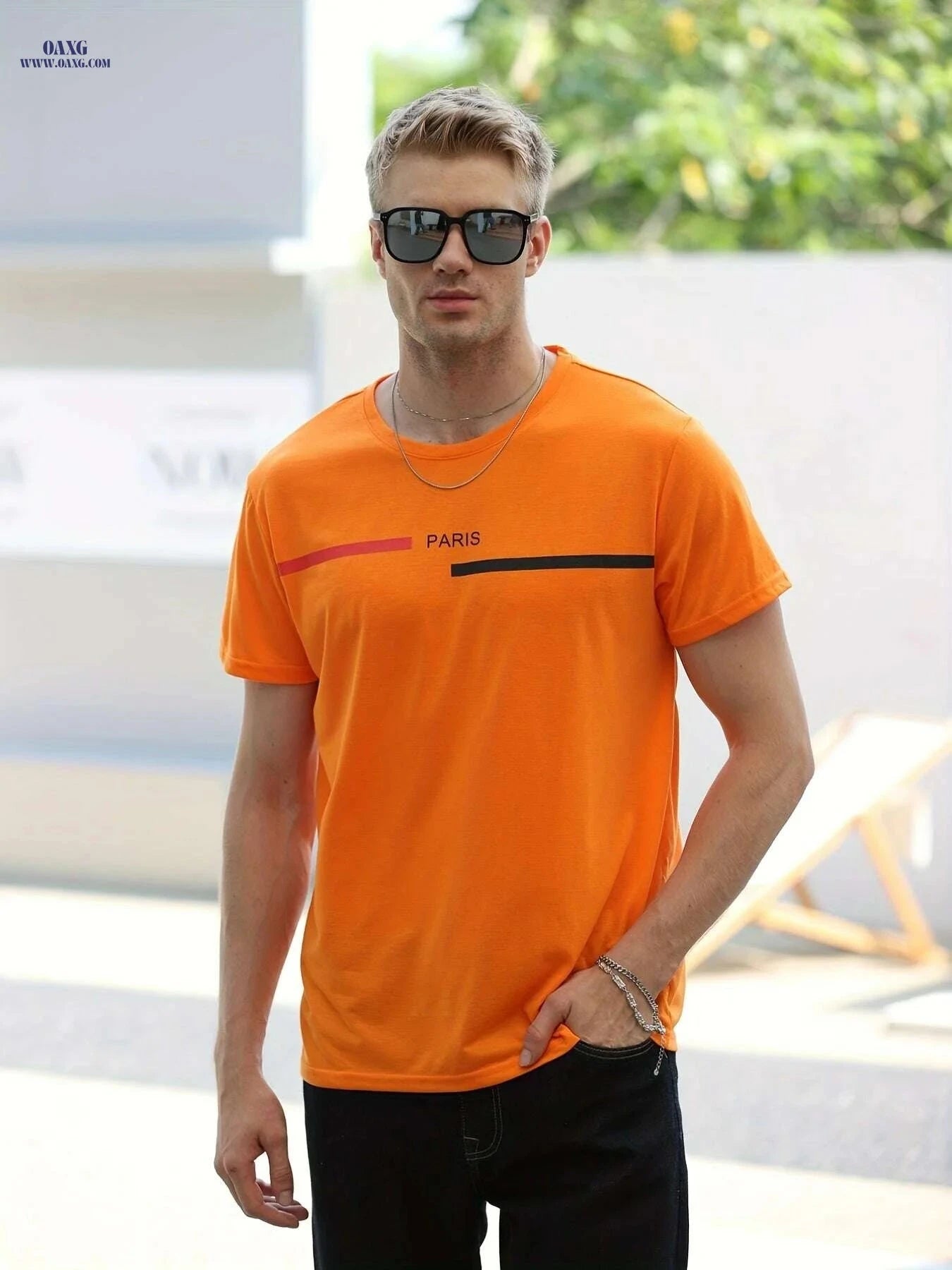 Men's Casual Alphabet Print Crew Neck T-Shirt - All-Season Style   OAXG White / S