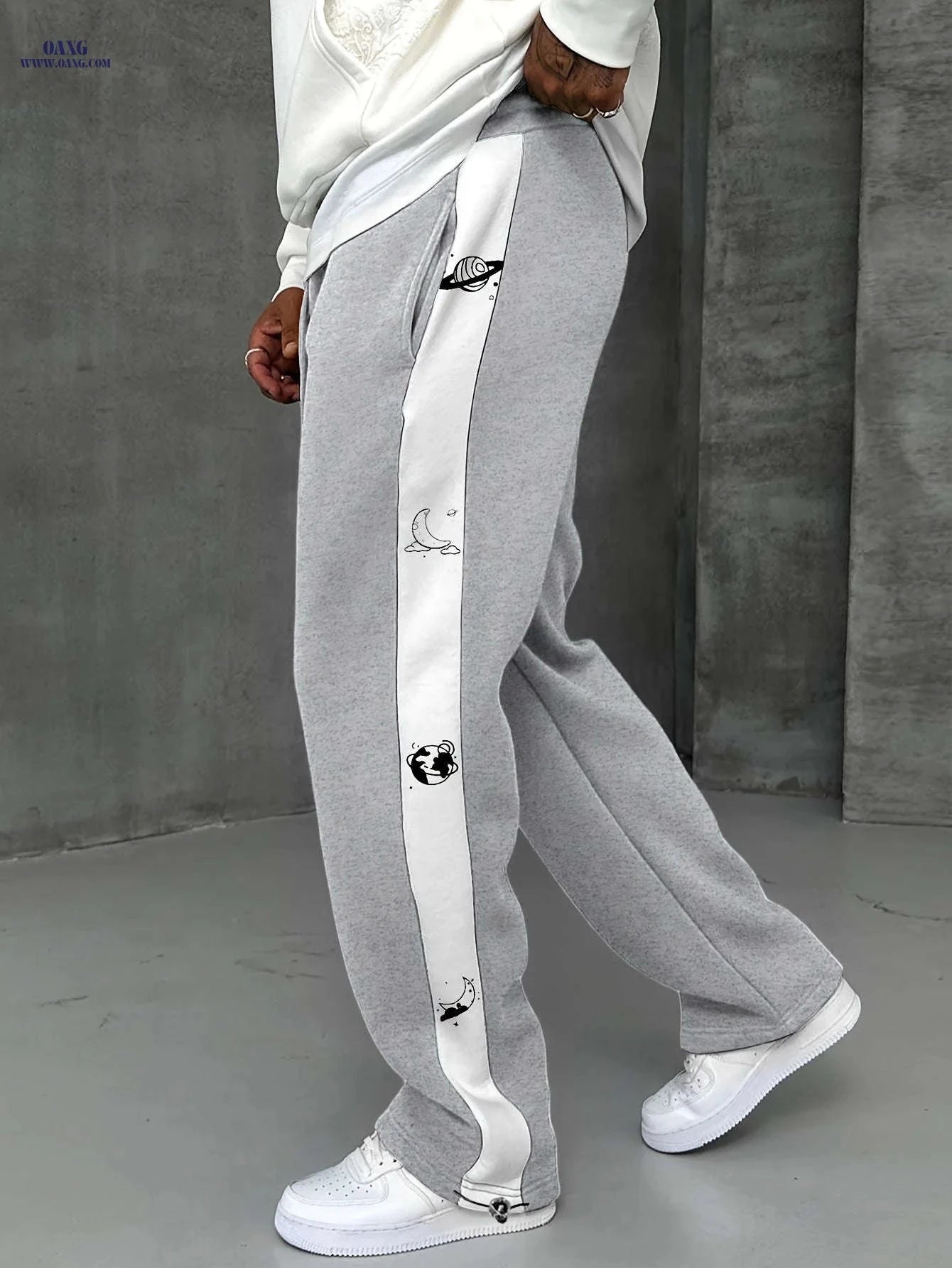 Men's Casual Ankle Pants - Adjustable Elastic Waistband, Slight Stretch   OAXG 