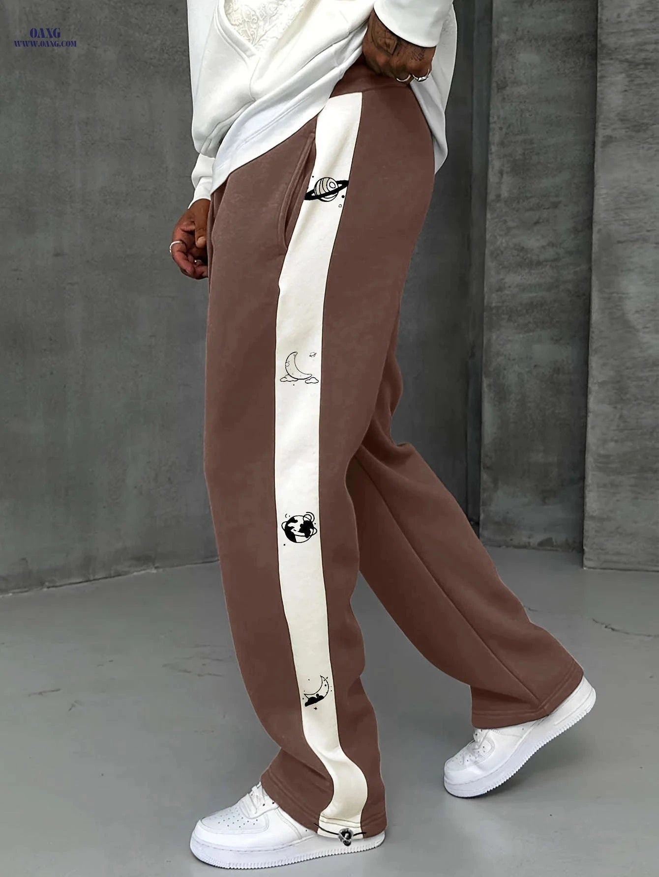 Men's Casual Ankle Pants - Adjustable Elastic Waistband, Slight Stretch   OAXG 