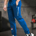 Men’s Casual Athletic Joggers - Loose Fit with Zipper and Print Design   OAXG Vibrant Blue / S