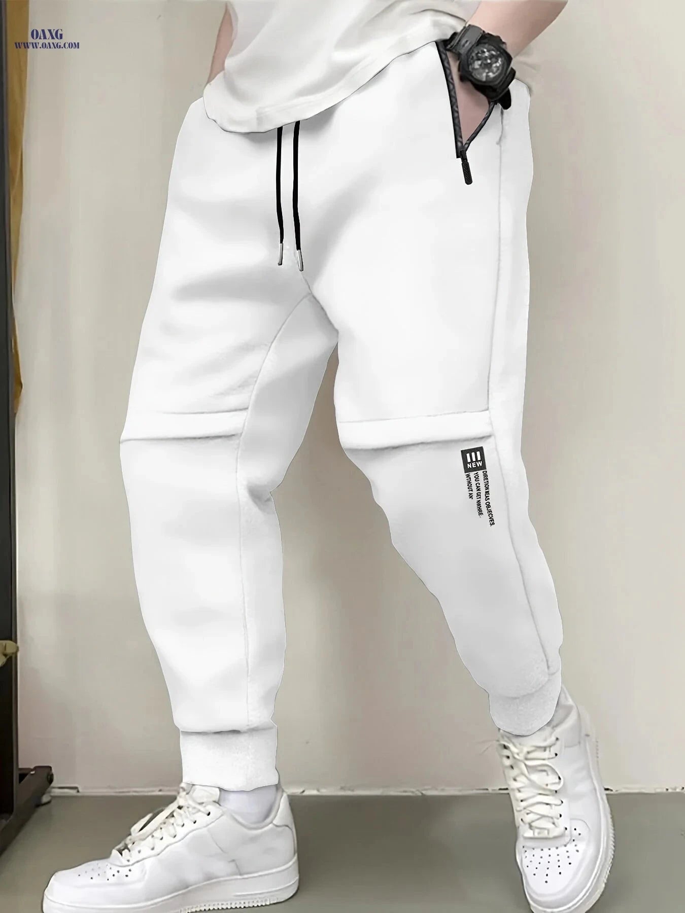 Men's Casual Athletic Pants - All-Season Sports Wear with Pockets   OAXG 