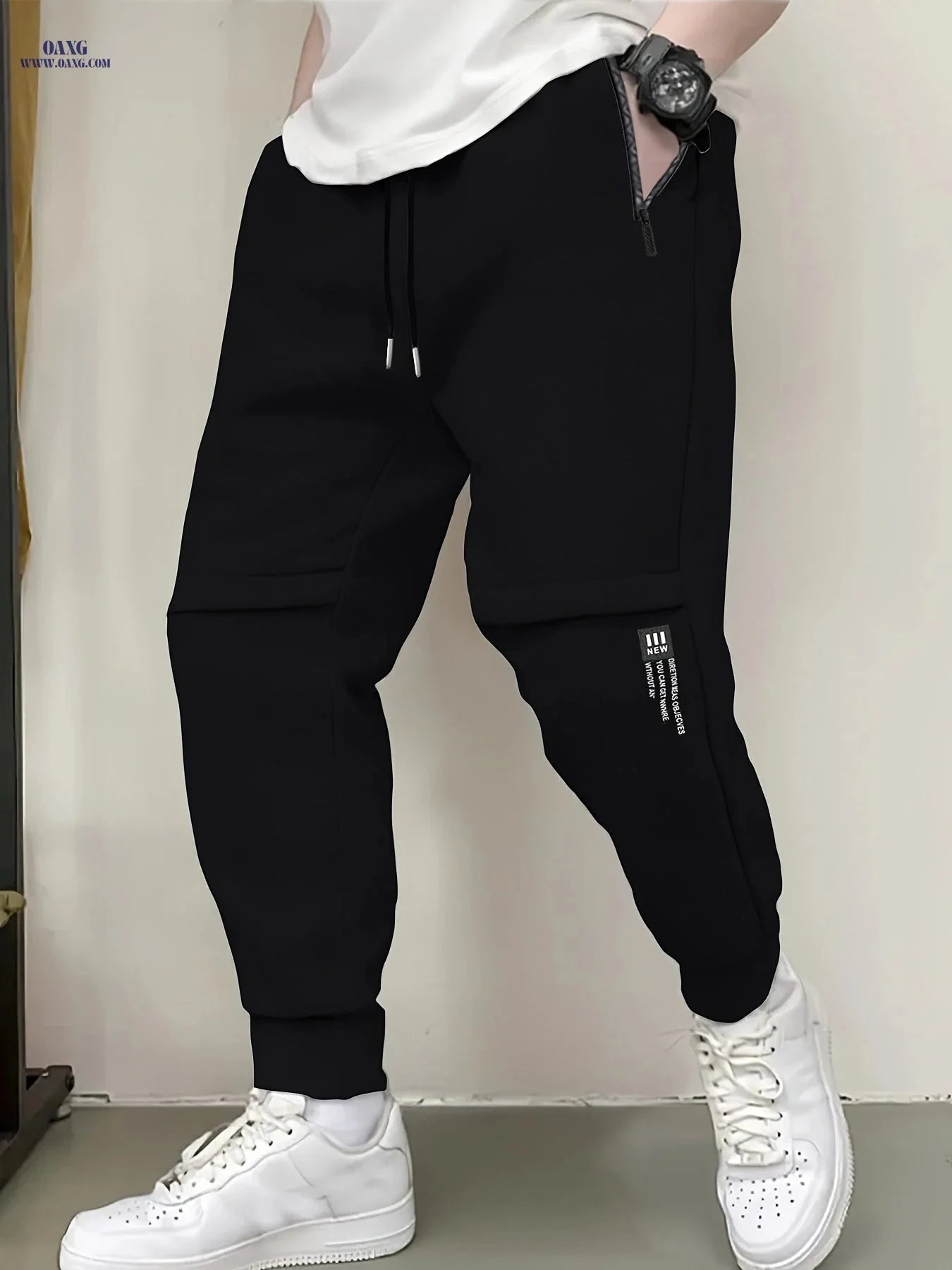 Men's Casual Athletic Pants - All-Season Sports Wear with Pockets   OAXG 