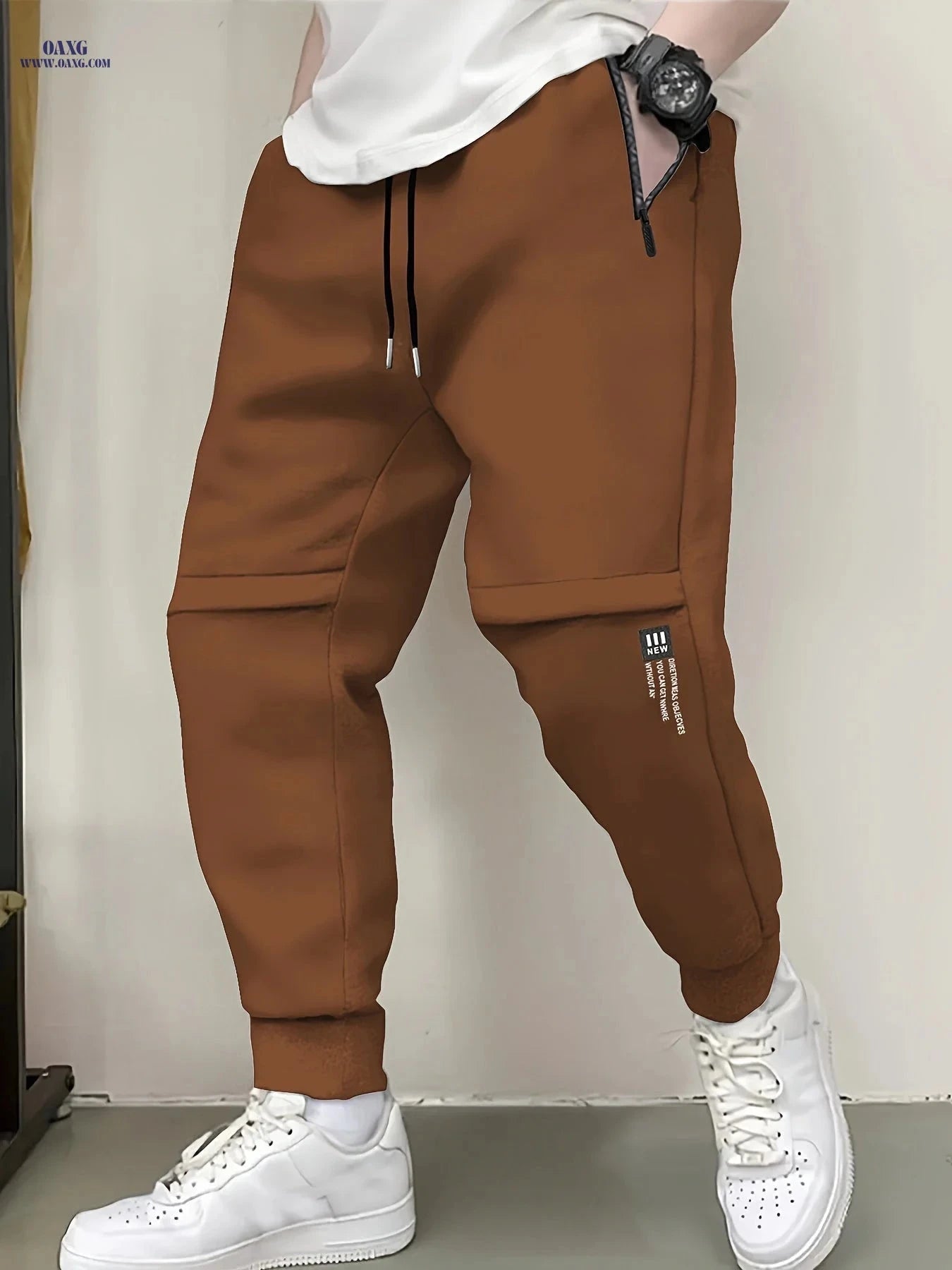 Men's Casual Athletic Pants - All-Season Sports Wear with Pockets   OAXG 