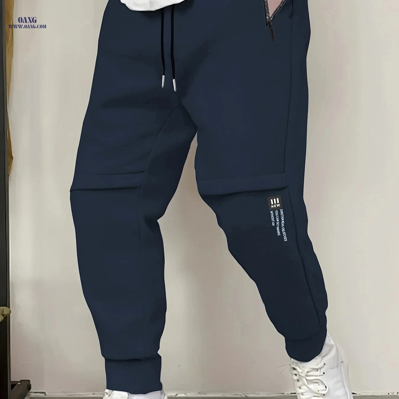 Men's Casual Athletic Pants - All-Season Sports Wear with Pockets   OAXG Coffee color / FR XXS