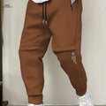 Men's Casual Athletic Pants - All-Season Sports Wear with Pockets   OAXG Coffee color / FR XXS