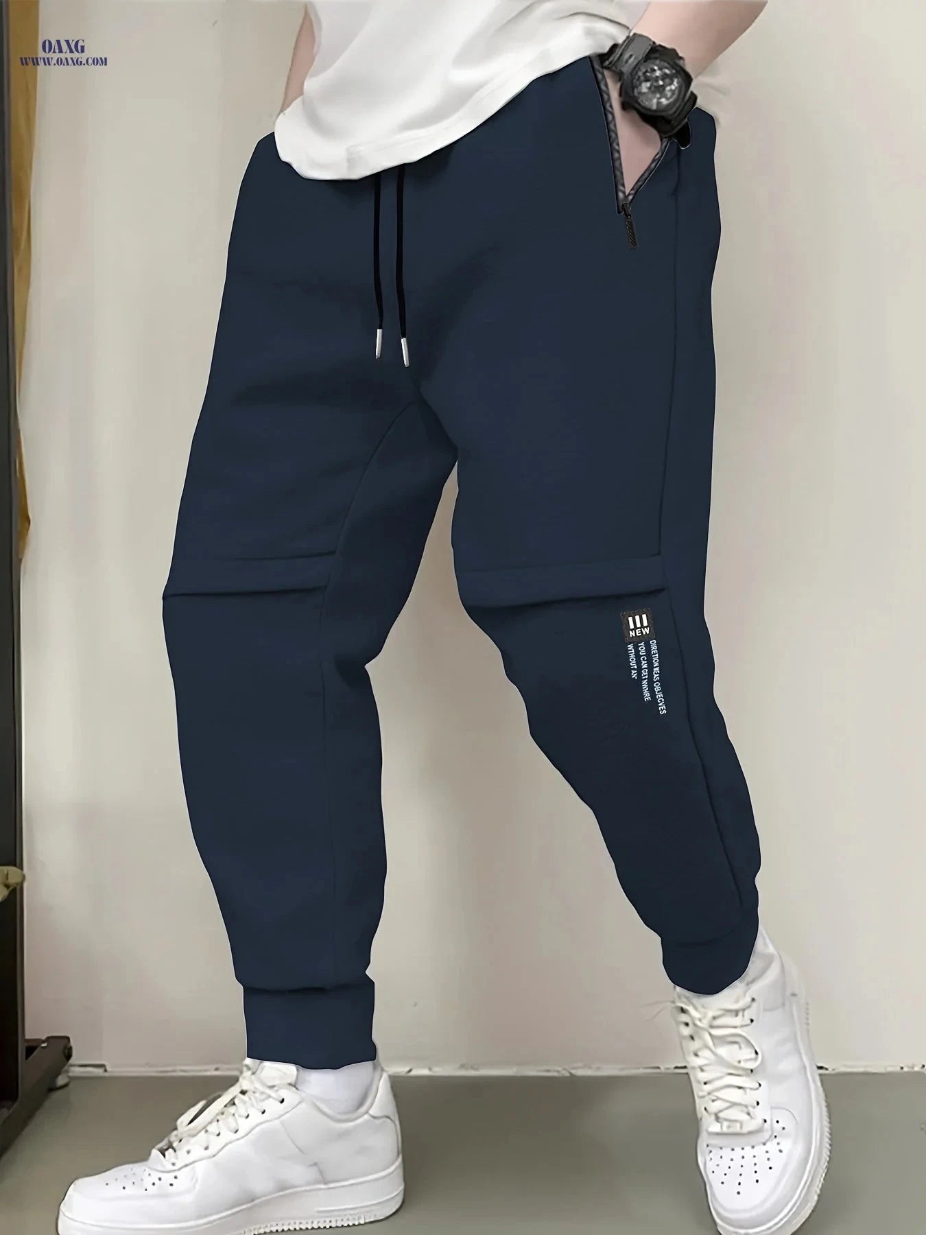 Men's Casual Athletic Pants - All-Season Sports Wear with Pockets   OAXG 
