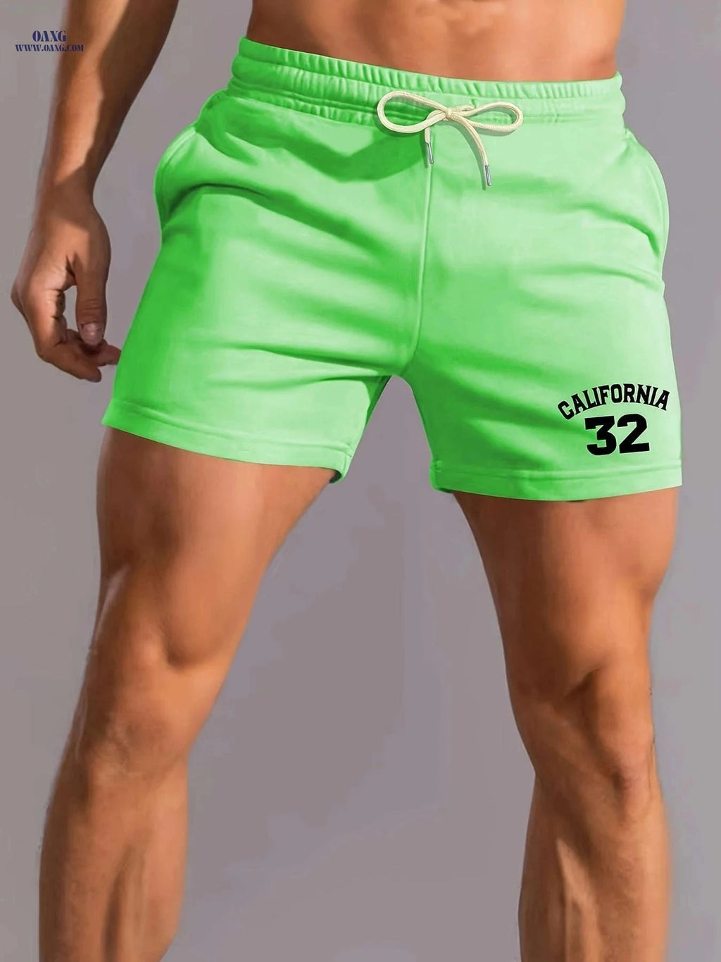 Men's Casual Athletic Shorts - Breathable Polyester with Pockets   OAXG 