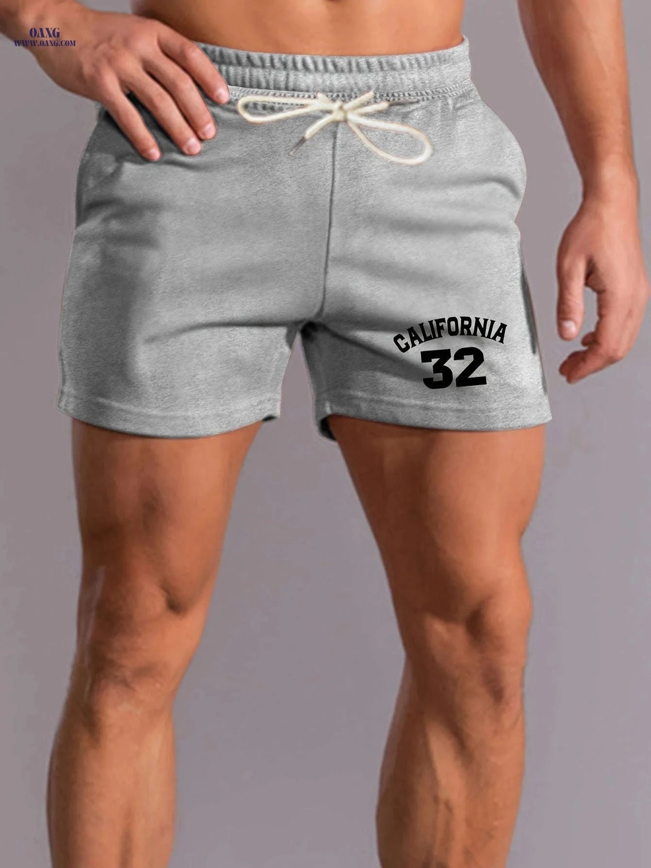 Men's Casual Athletic Shorts - Breathable Polyester with Pockets   OAXG 