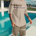 Men’s Casual Athletic Suit Set - 3D Printed T-Shirt & Pants   OAXG 