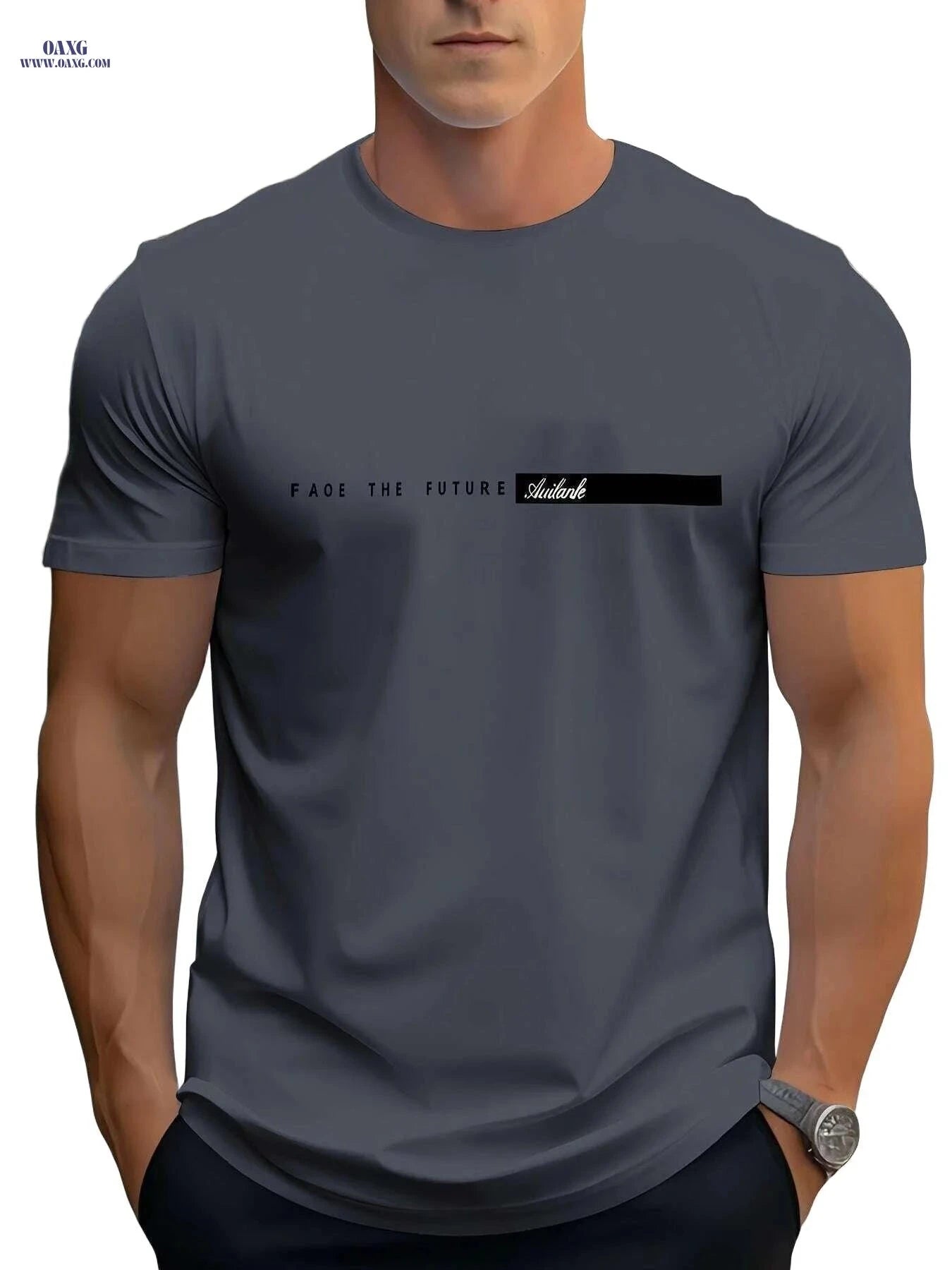 Men's Casual Athletic T-Shirt - Lightweight, Breathable, Crew Neck   OAXG 