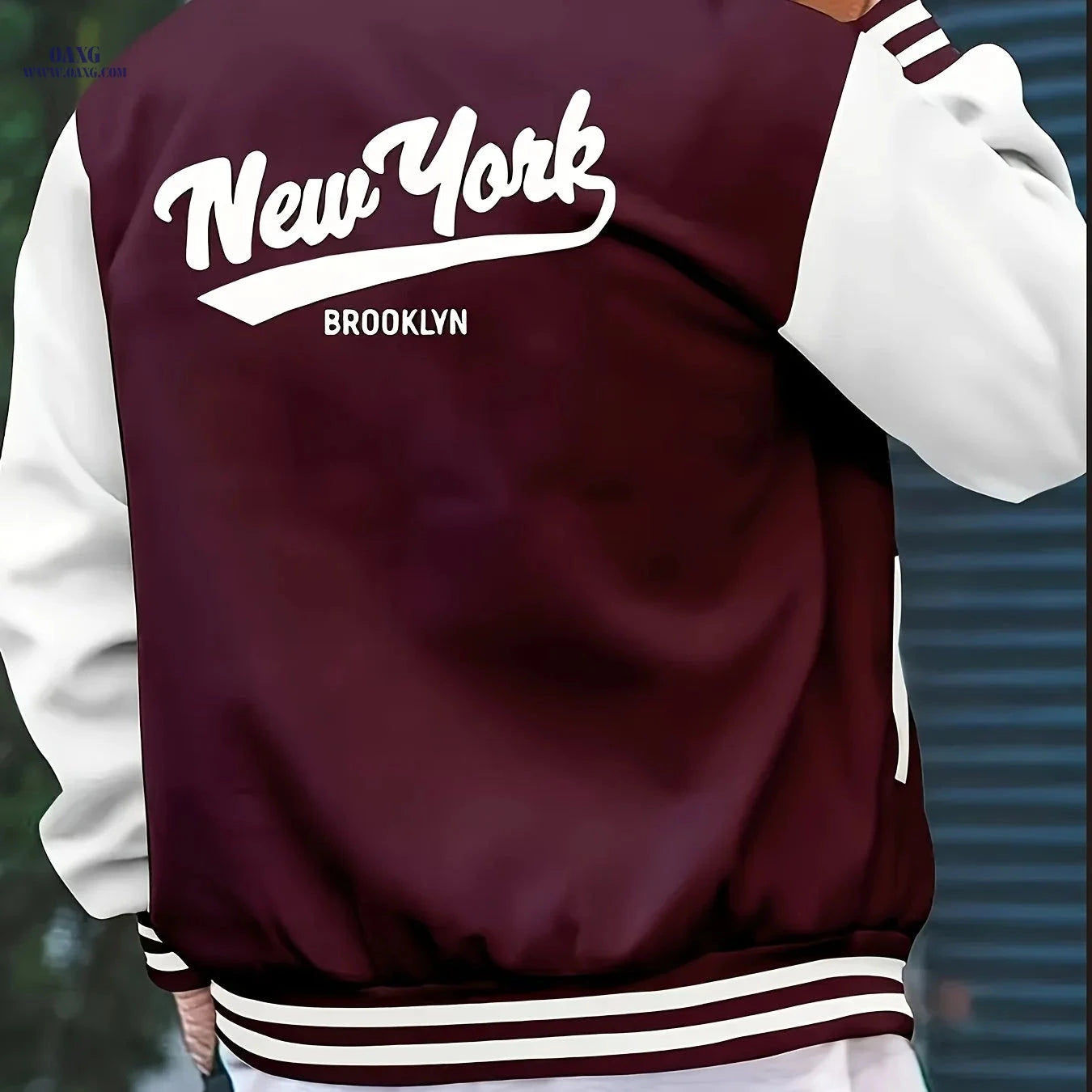 Men's Casual Baseball Jacket - Spring Autumn Random Print Outerwear   OAXG 