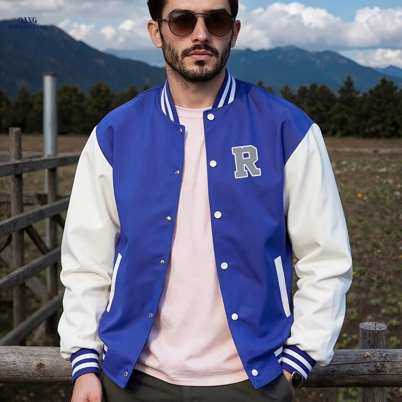 Men’s Casual Baseball Jacket - Stylish Design with Pocket Details   OAXG 