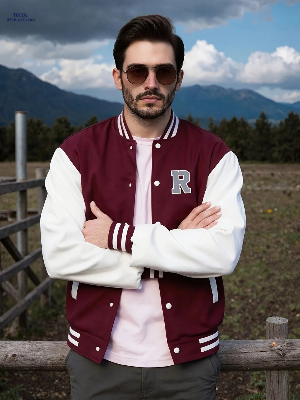 Men’s Casual Baseball Jacket - Stylish Design with Pocket Details   OAXG 