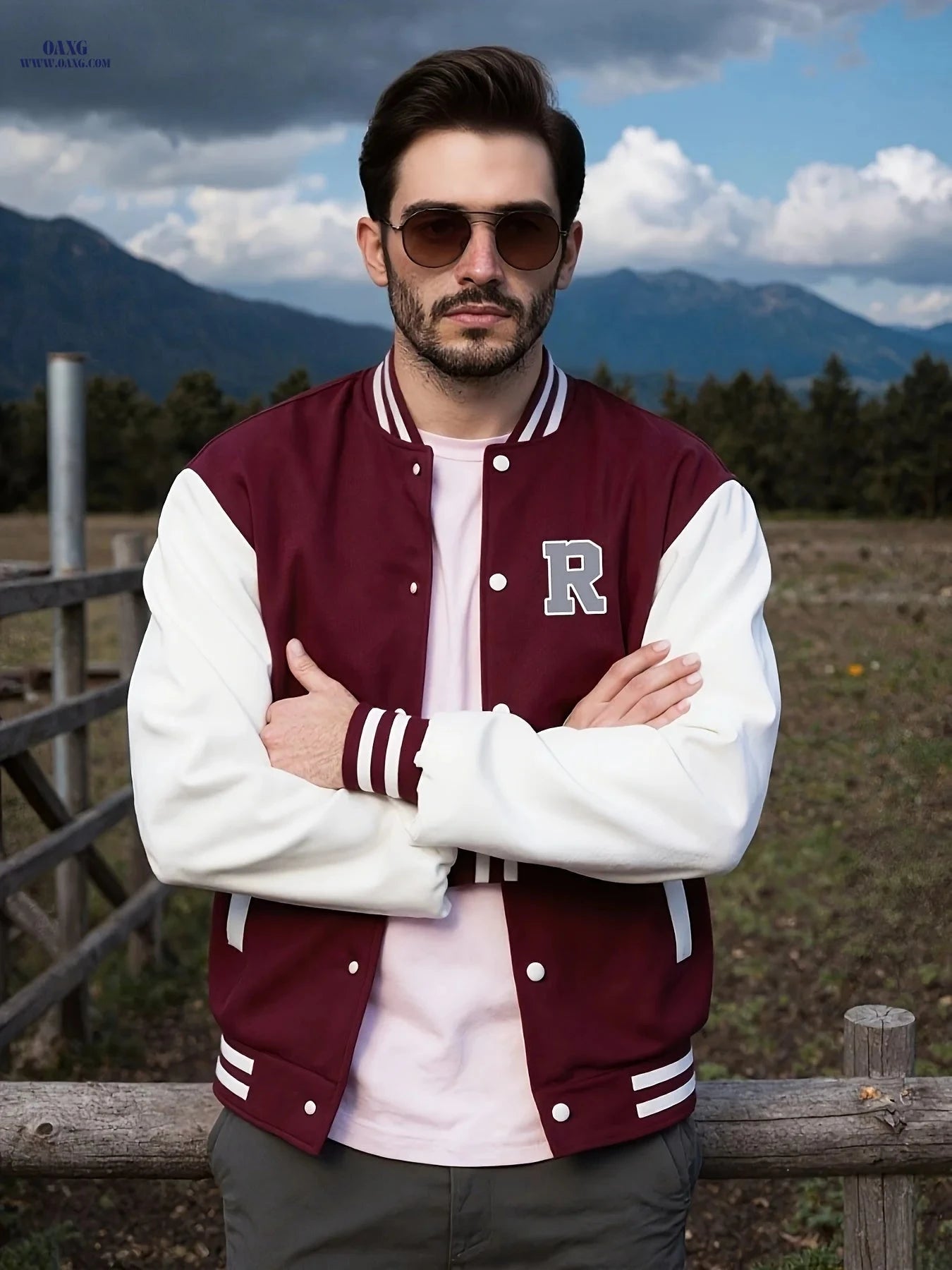 Men’s Casual Baseball Jacket - Stylish Design with Pocket Details   OAXG 