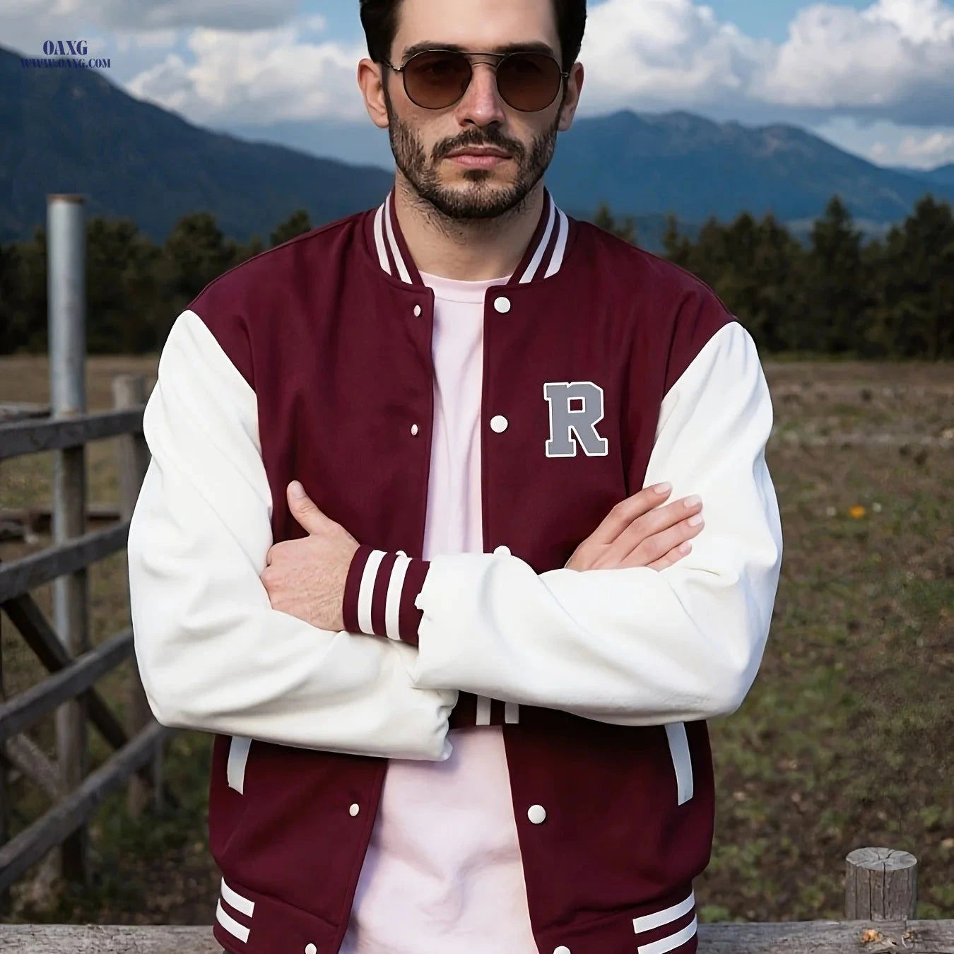 Men’s Casual Baseball Jacket - Stylish Design with Pocket Details   OAXG 