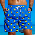 Men's Casual Beach Pants - Loose Fit with Inner Mesh Trunks   OAXG 