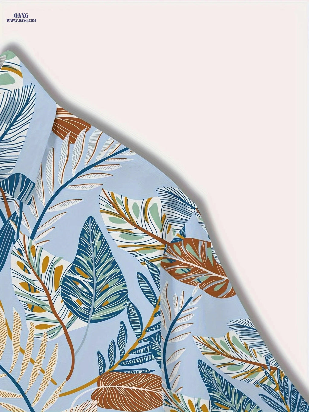Men's Casual Beach Set - Hawaiian Shirt and Shorts for Summer Fun   OAXG Sky Blue / FR S
