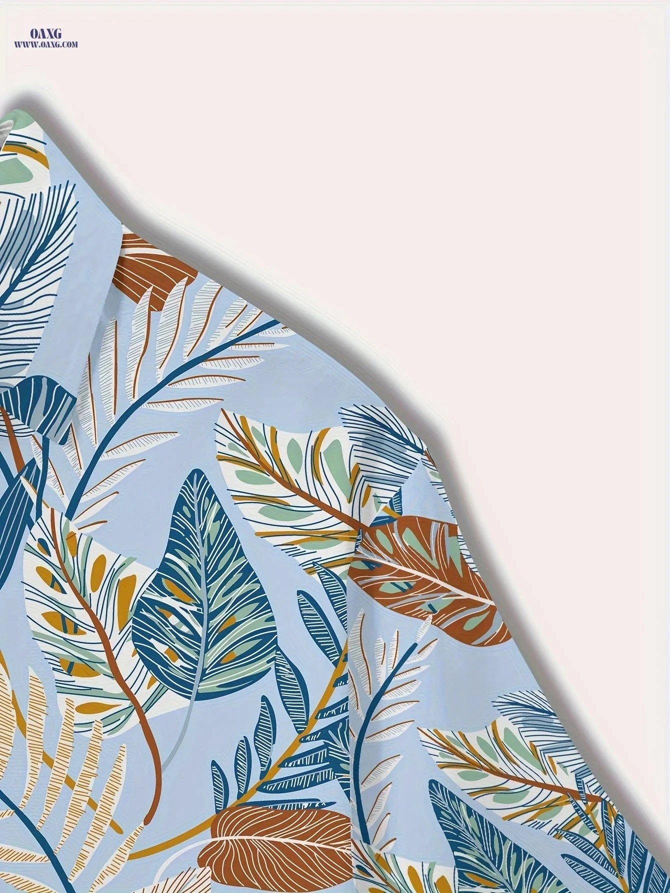 Men's Casual Beach Set - Hawaiian Shirt and Shorts for Summer Fun   OAXG Sky Blue / FR S