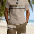 Men's Casual Beachwear Set - Trendy T-Shirt & Shorts for Summer   OAXG 