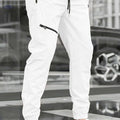 Men's Casual Beige Pants with Drawstring - Comfortable Regular Fit   OAXG 