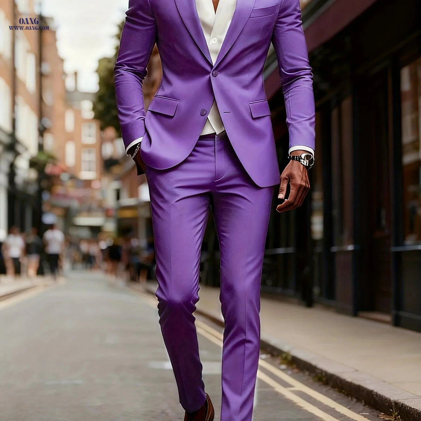 Men's Casual Business Suit - Two-Piece with Long Sleeve Design   OAXG 