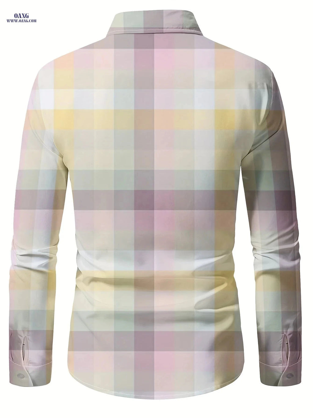 Men's Casual Button-Up Collar Print Shirt - Spring & Autumn Style   OAXG 