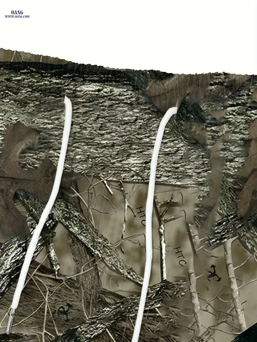 Men's Casual Camo Cargo Pants - Adjustable Drawstring, Multiple Pockets   OAXG 