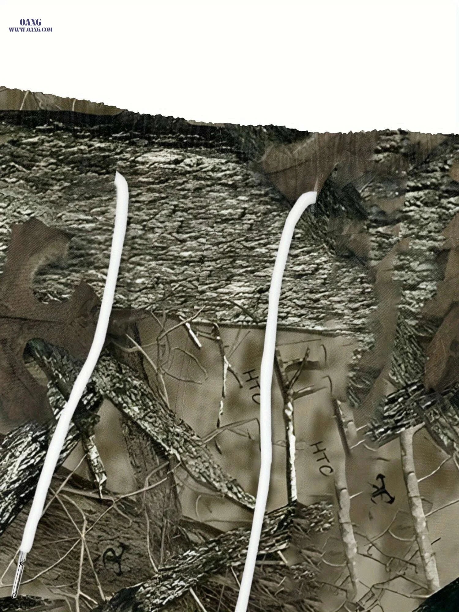 Men's Casual Camo Cargo Pants - Adjustable Drawstring, Multiple Pockets   OAXG 