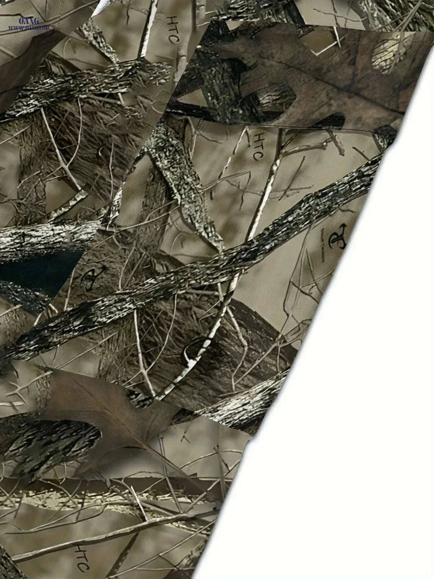 Men's Casual Camo Cargo Pants - Adjustable Drawstring, Multiple Pockets   OAXG Mixed Color / S