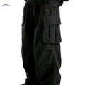 Men's Casual Cargo Pants - Elastic Drawstring, Utility Pockets   OAXG Ebony / FR S
