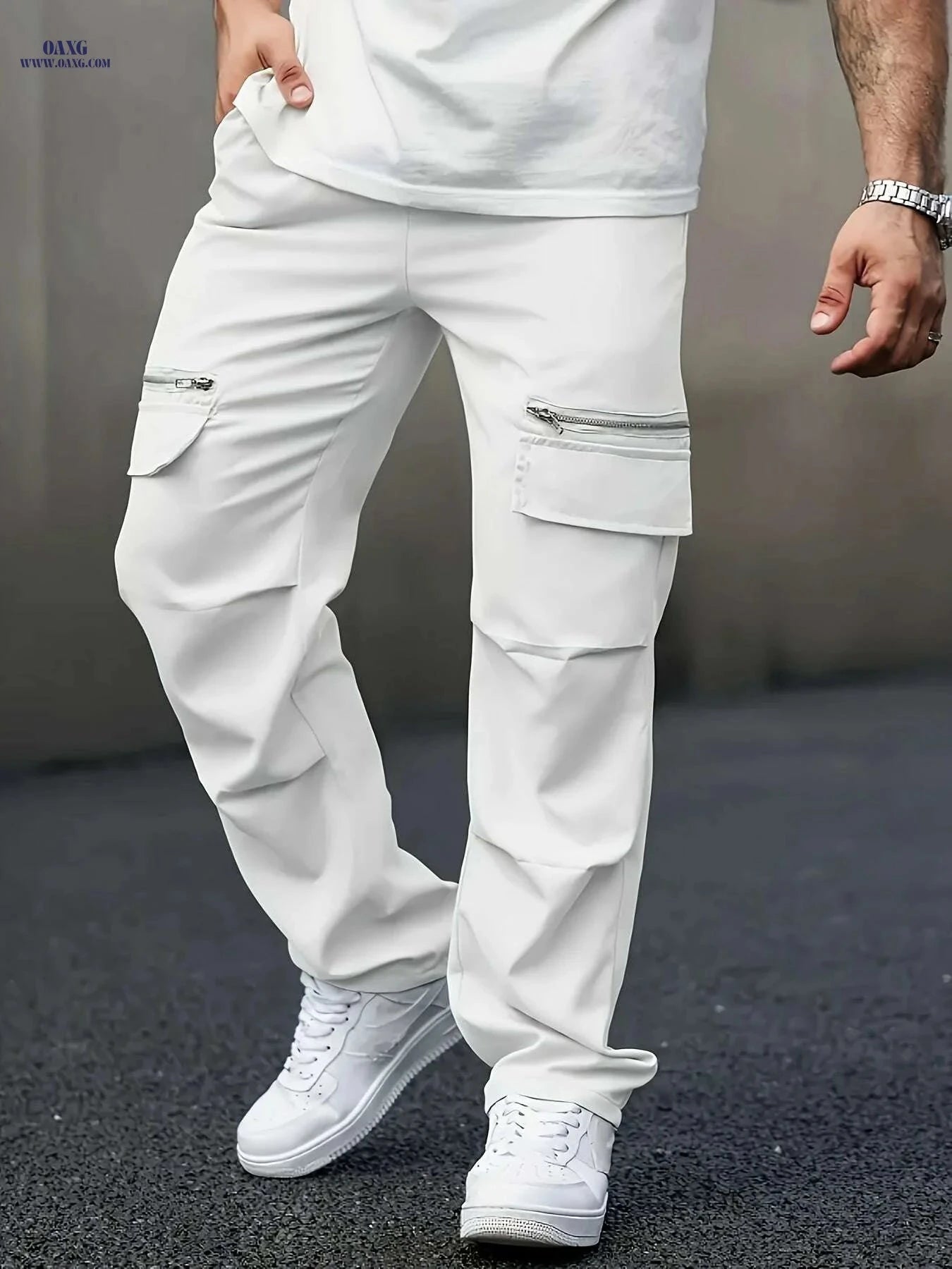 Men's Casual Cargo Pants - Loose Fit for Summer Outdoor Sports   OAXG Black / S