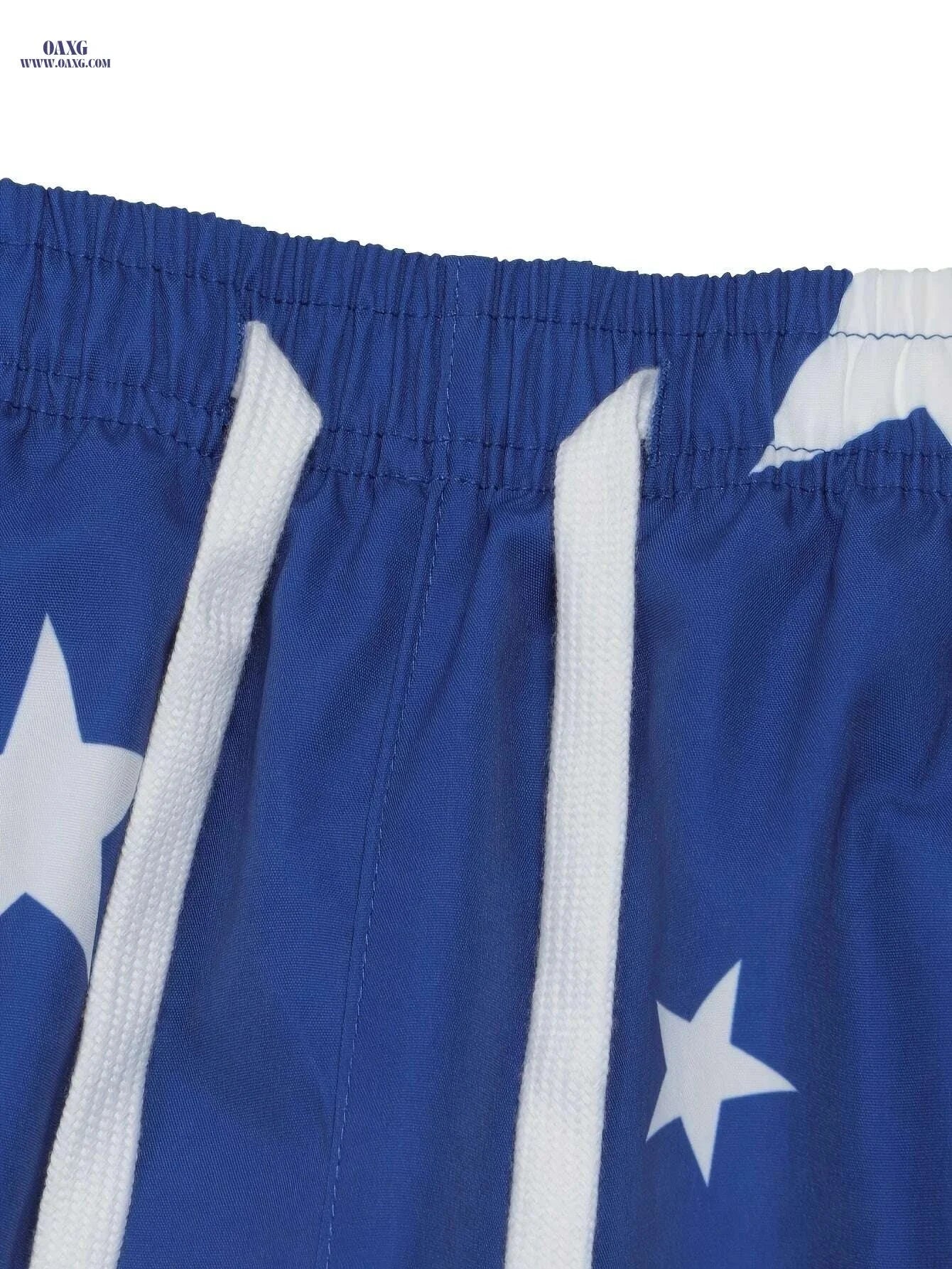 Men's Casual Cargo Pants - Navy Star Print, Utility Pockets, Comfy Fit   OAXG 