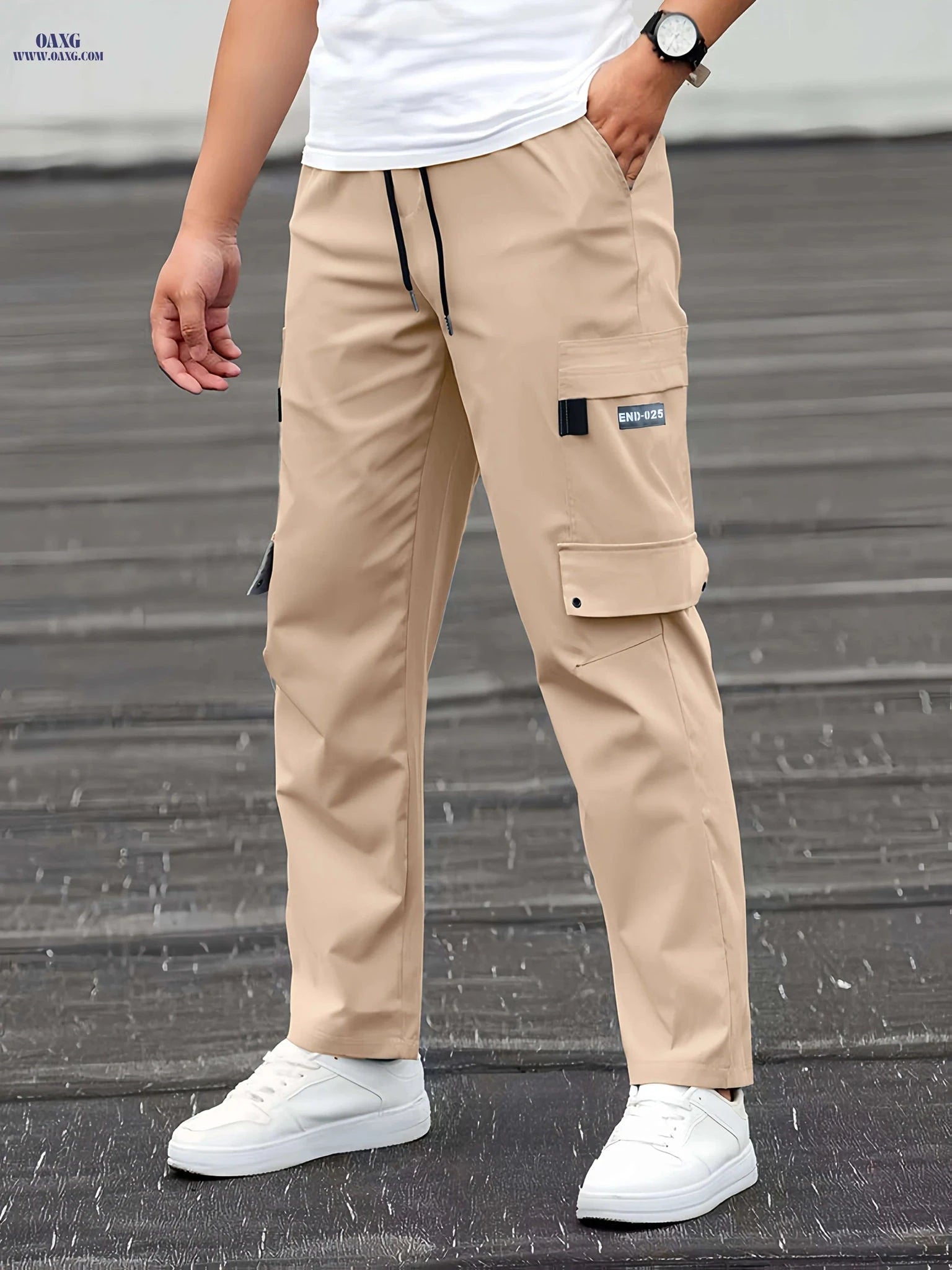 Men's Casual Cargo Pants - Stylish Loose Fit, Multiple Pockets   OAXG 