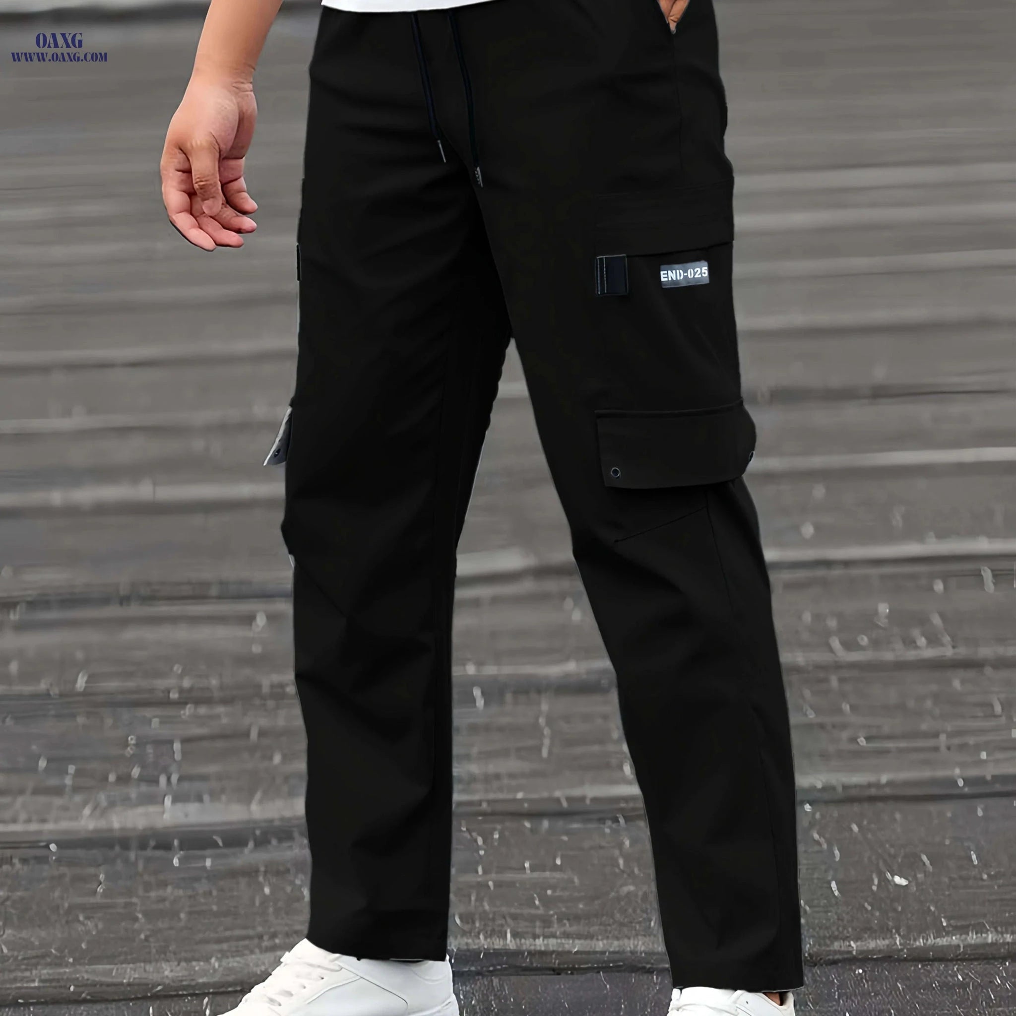 Men's Casual Cargo Pants - Stylish Loose Fit, Multiple Pockets   OAXG Light Grey / FR S