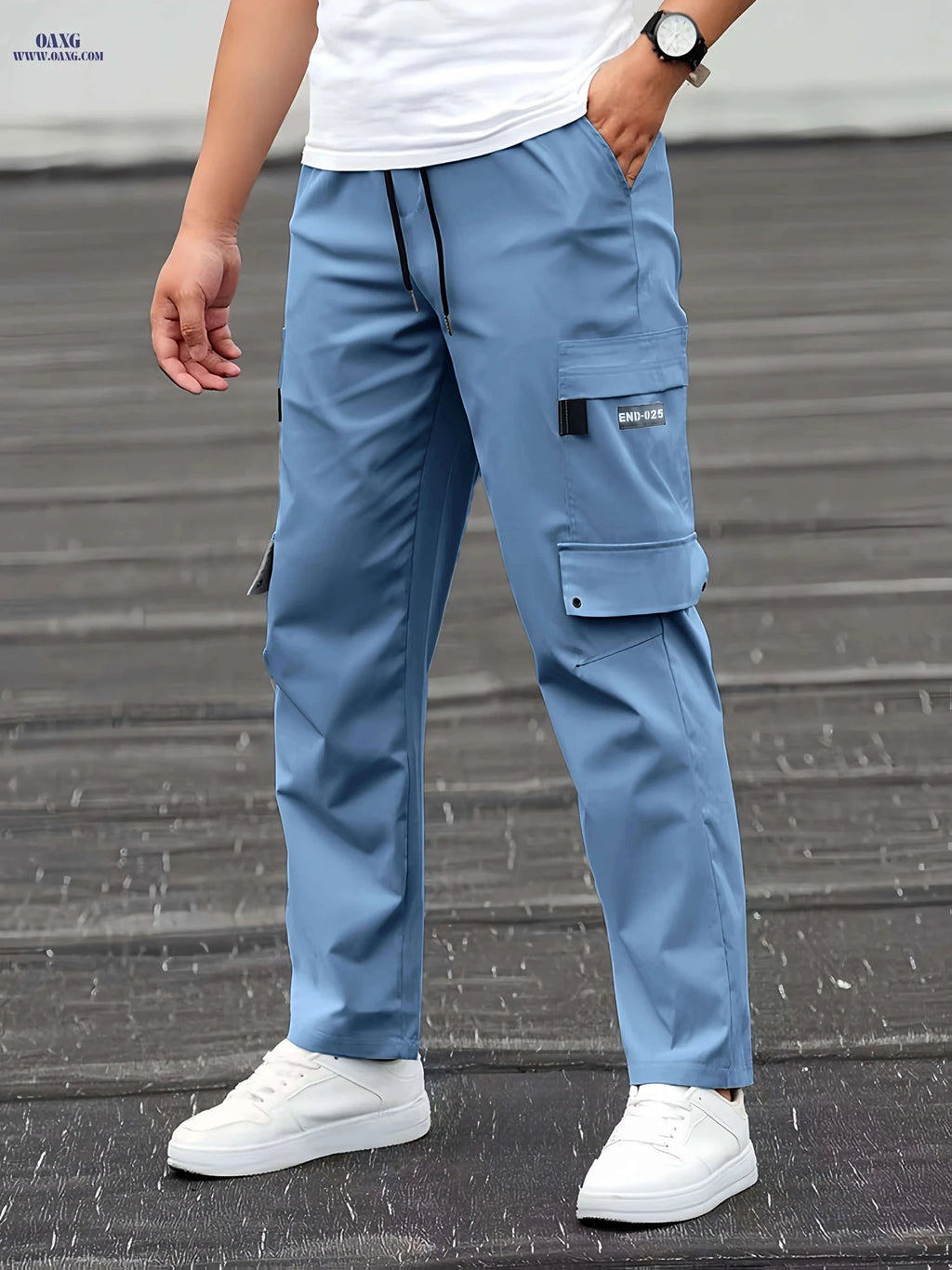 Men's Casual Cargo Pants - Stylish Loose Fit, Multiple Pockets   OAXG 