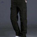 Men's Casual Cargo Pants - Trendy with Large Pockets & Drawstring   OAXG 