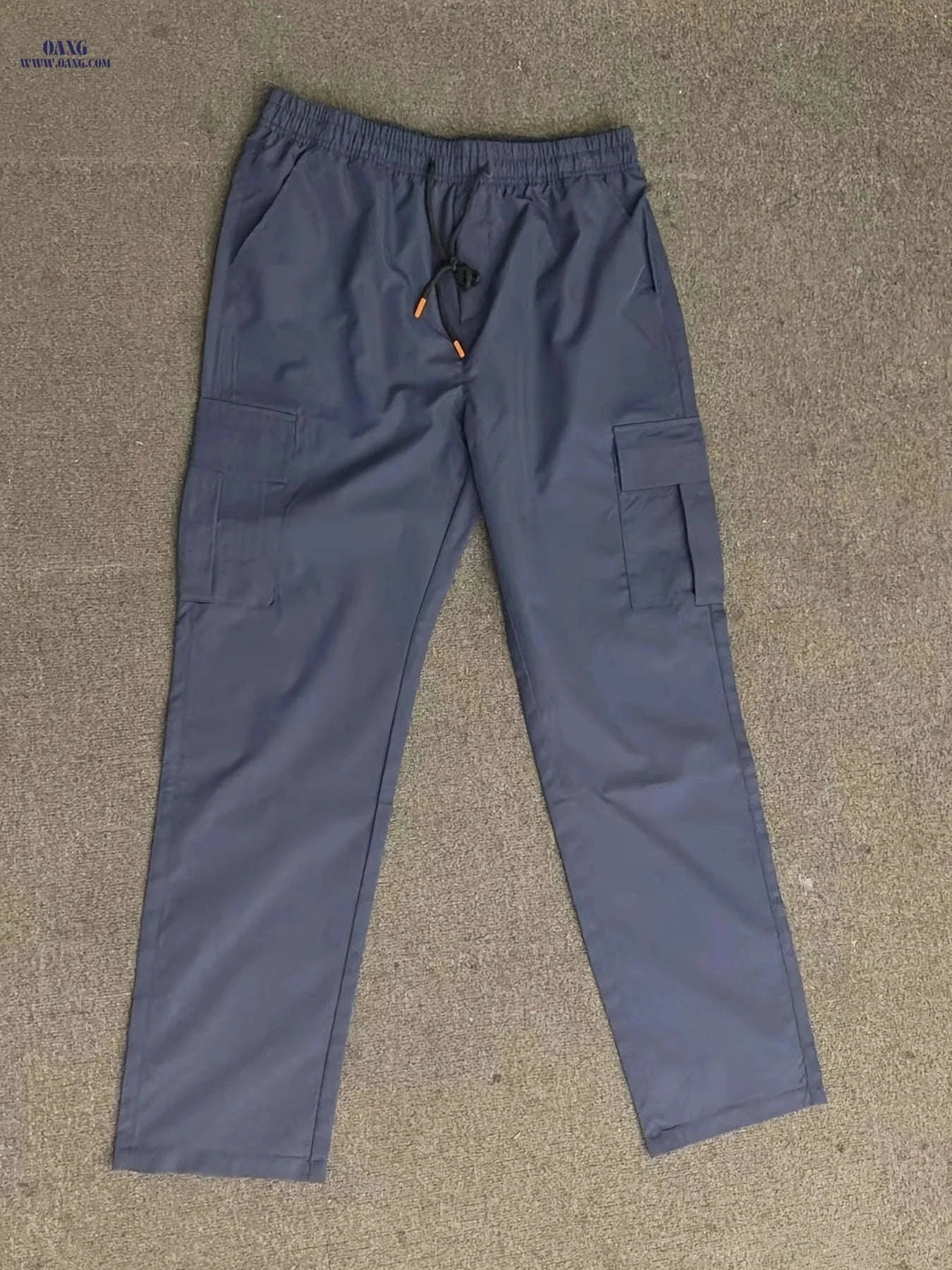 Men's Casual Cargo Pants - Trendy with Large Pockets & Drawstring   OAXG Black / FR S