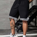 Men's Casual Color-Block Shorts - Loose Fit with Drawstring Pockets   OAXG 